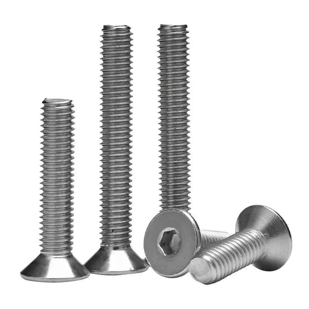 304 Stainless Steel DIN7991 Countersunk Head Hex Socket Screws Bolt Allen Thread Machine Metal Screws M2 M2.5 M3 M4 M5 M6 M8 M10