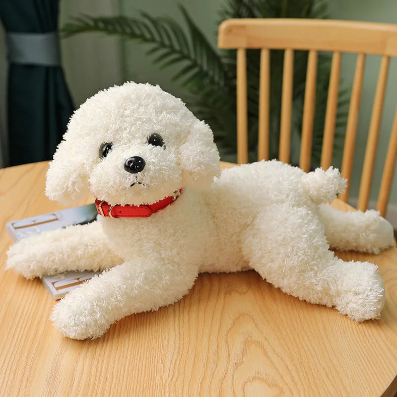 Soft Realistic Teddy Dog Plush Toy Funny Simulation Stuffed Little Puppy Dolls Lovely Birthday Gift for Baby Kids Girls