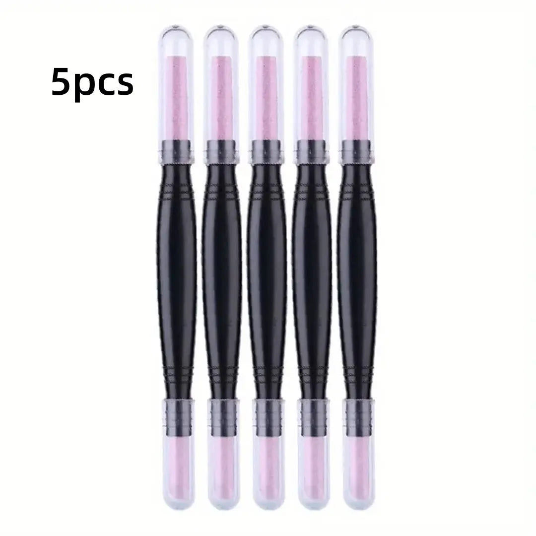 5pcs Color Dual-Ended Pumice Stone Nail File Pen – Cuticle Remover