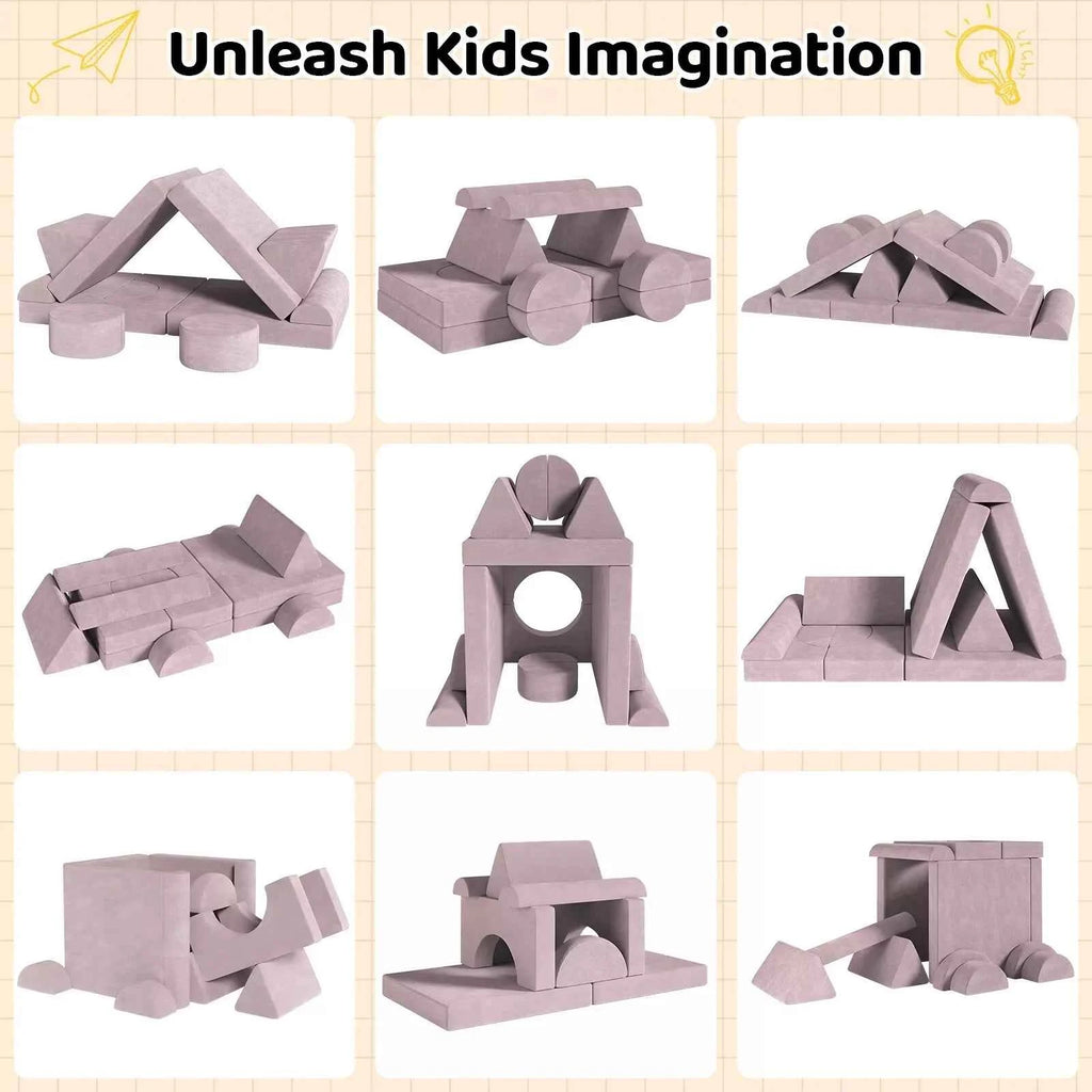 Modular Kids Play Couch,Child Sectional Sofa,Fortplay Bedroom and Playroom Furniture for Toddlers,Convertible Foam&Floor Cushion