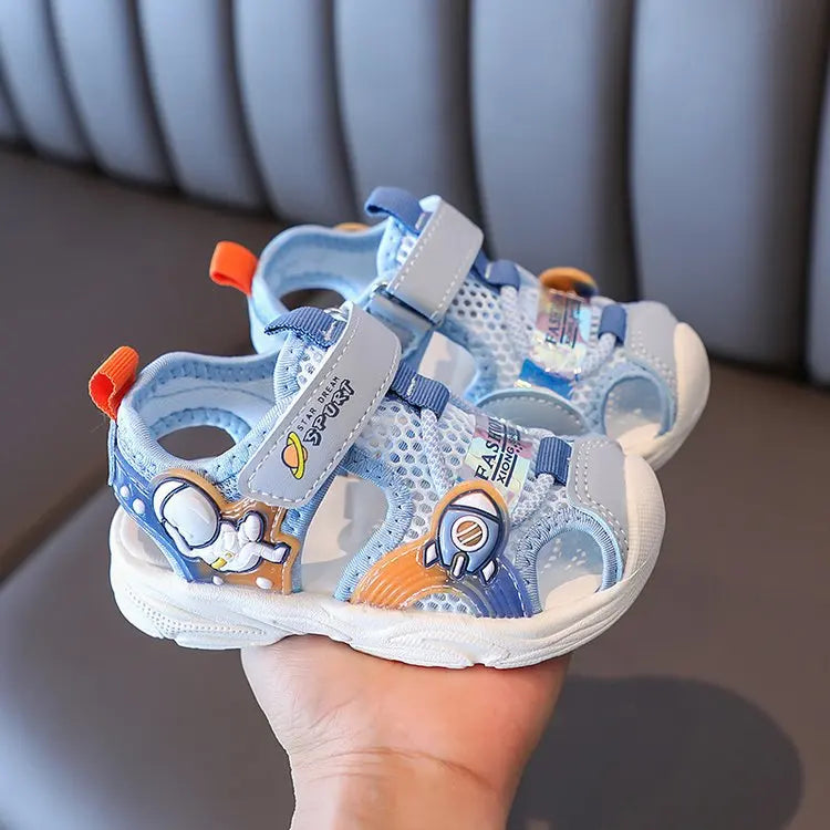 Korean Style Summer Sandals For Girls 2025 Trend Fashion Children's Sport Sandals Hollow Out Breathable Kid's Sandals