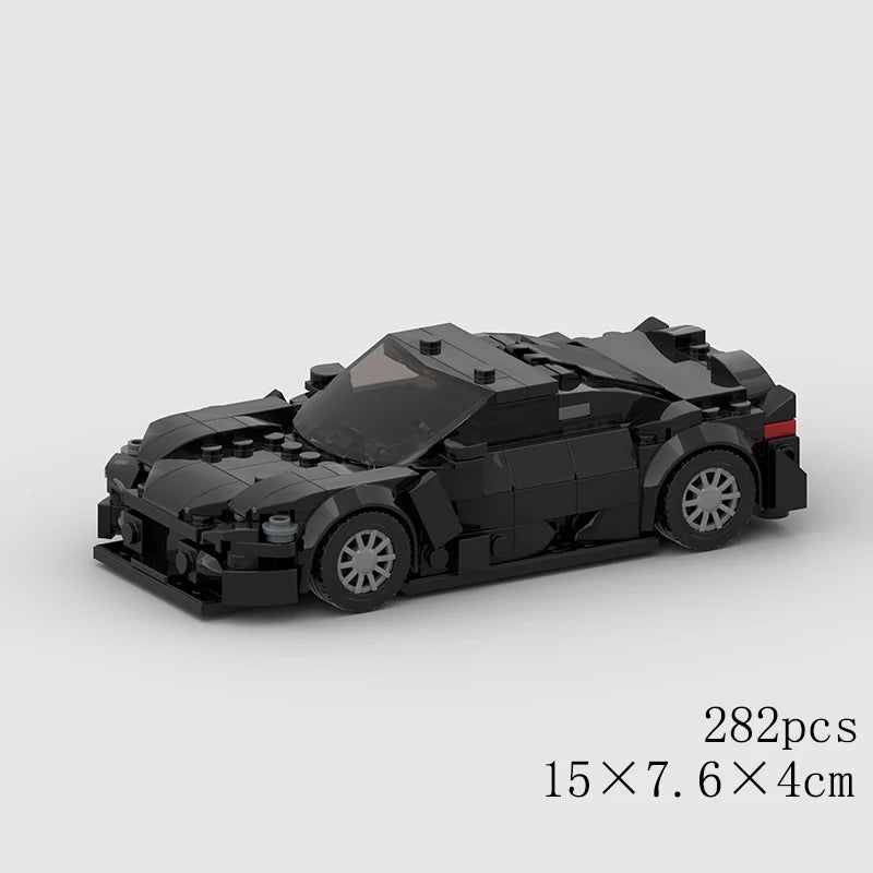 MOC Car Speed RX7 AE86 Chiron R8 Creative Racing Vehicle Model Building Block Super Race brick City Rally Sport Toy Technical