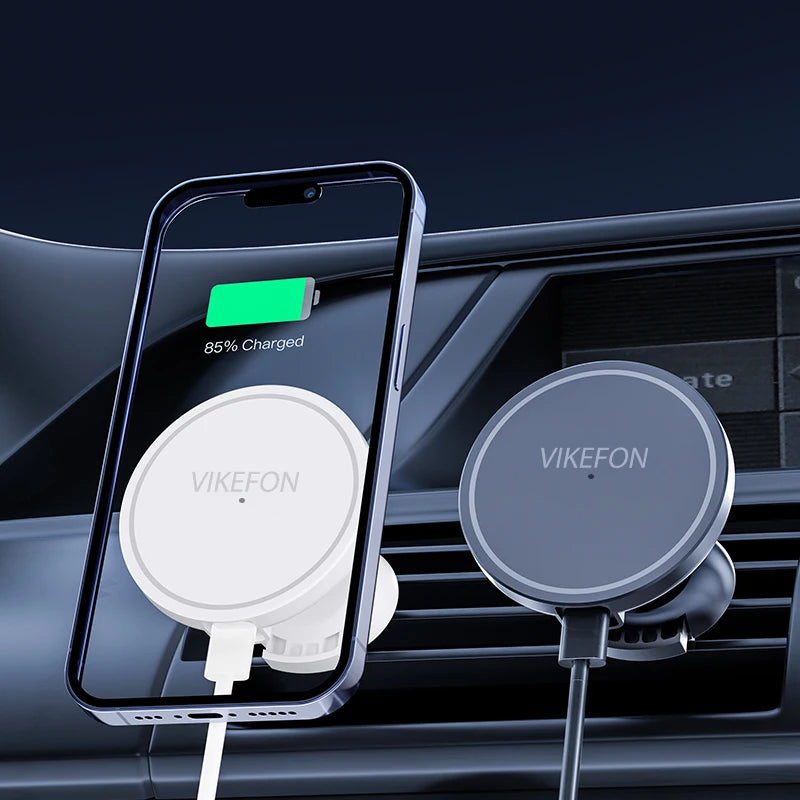 30W Magnetic Car Mobile Phone Holder Stand Wireless Charger For iPhone 15 14 13 12 Pro Max Mini Air Vent Fast Car Charging Stand