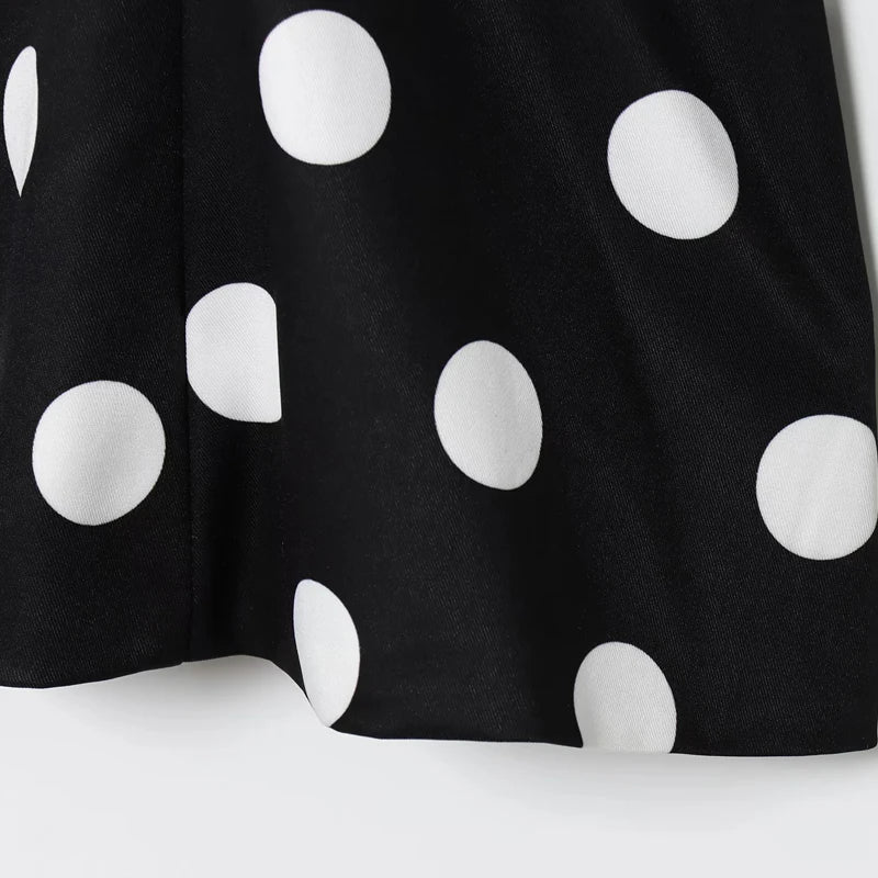 HXAO Black Polka Dot Tops For Woman Summer Women's Corset Crop Top Sleeveless Halter Top Women Bow Backless Sexy Top Party