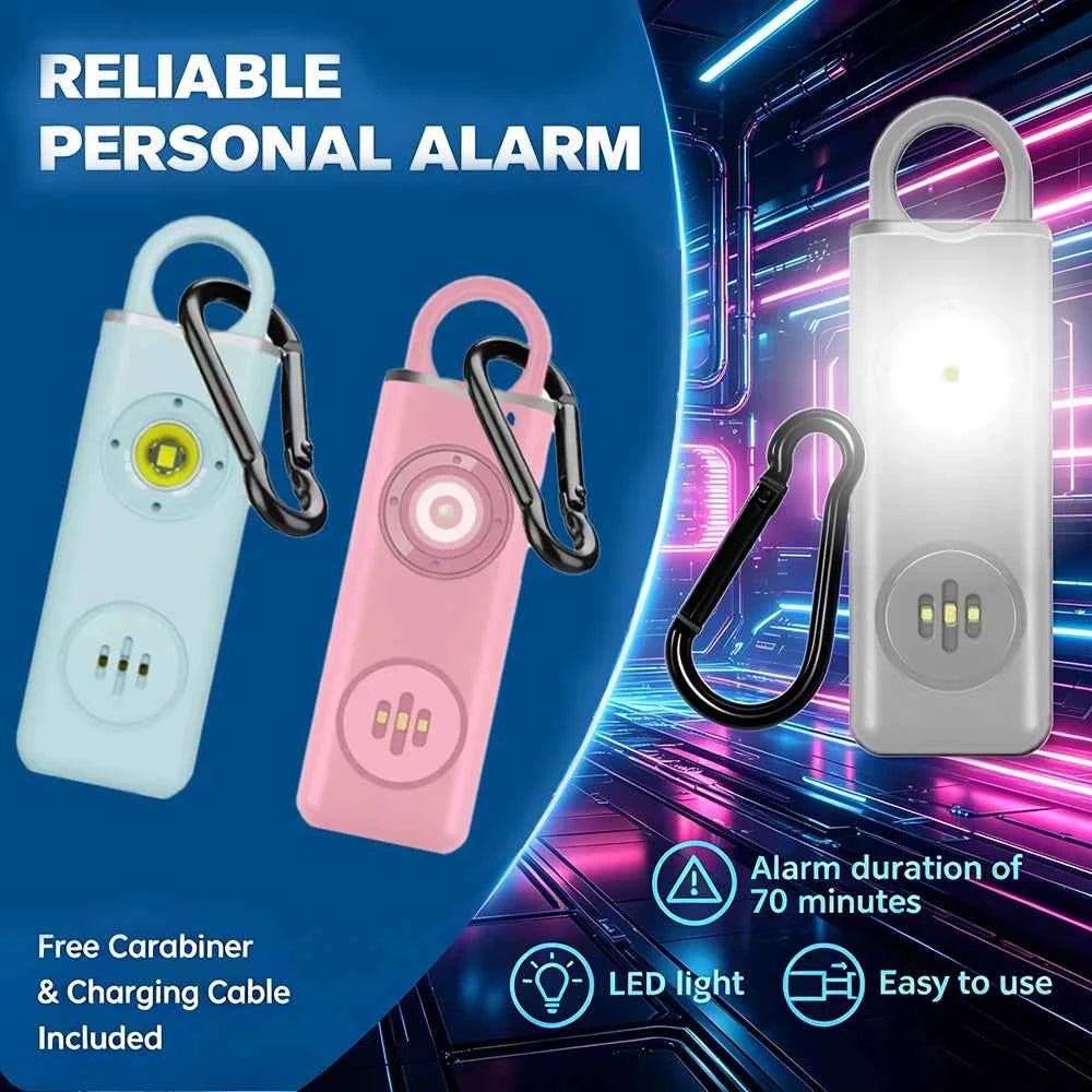 He Original Personal Safety Siren for Women - 130dB Siren, Strobe & Key Chain 3 Pop Colors AF2004 Anti Robbery Call for Help
