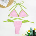 Bikinis Women Swimsuit Vintage Contrast Print Patchwork Design Sense Push Up Bikini Set Bathing Suit Swimming Beachwear 2 Piece