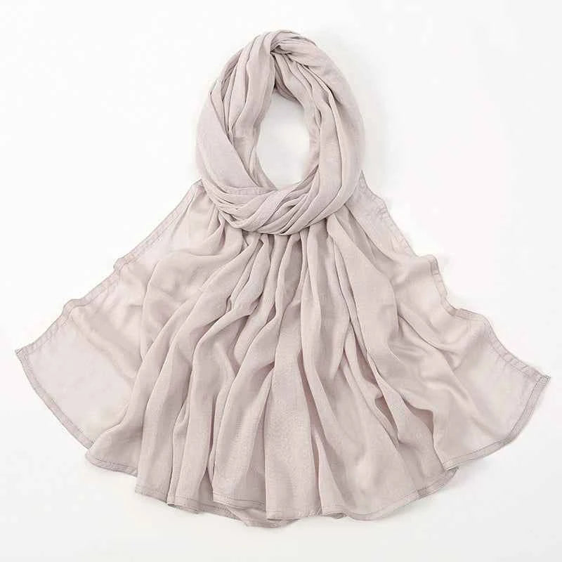 New Muslim Hijabs for Women Scarf Thin Plain Shawls Femme Musulman Soft Viscose Rayon Headscarf Islamic Turban Headband 190x85cm