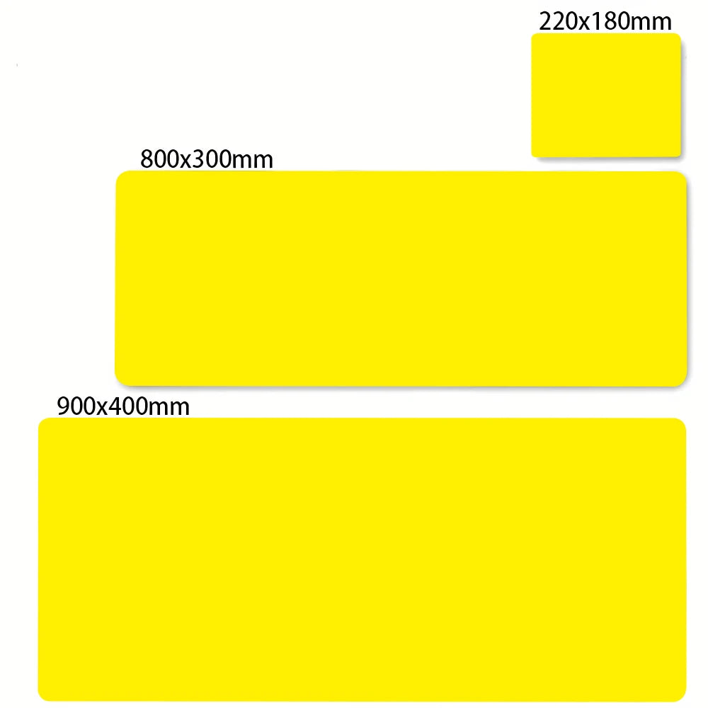 Pure Black Mousepad Large Gaming Solid Color Mouse Pad Natural Rubber Waterproof Keyboard Big Mouse Mat Anti-slip Keyboard Mat