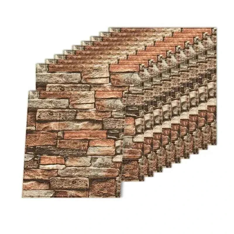 3D Three-dimensional Wall Stickers Self-adhesive Wallpaper Anti-collision Decorative Stickers 10pc