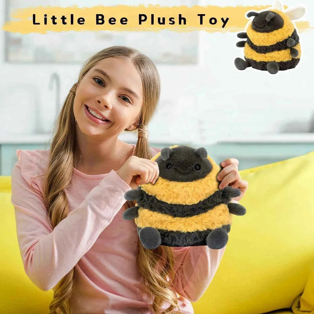 Cute Sha Bee Plush Toys Pendant Stuffed Cai Bee Plush Super Soft Honey Jar Plush Doll Bed Sleep Pillow Birthday Gifts for Kids