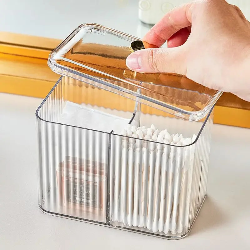 Acrylic Swabs Cosmetic Organizer Storage Box Desktop Dust-Proof Makeup Removal Cotton Lipstick Cosmetics Organization Holder