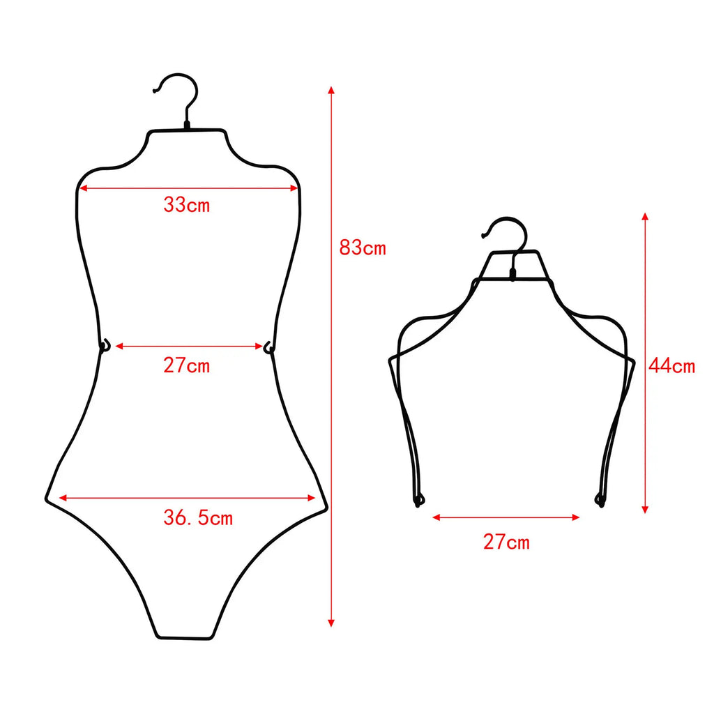 Body Shape Lingerie Hanger Foldable Durable Closet Organizer Swimsuit Hanger for Closet for Stores Boutiques Show Window Bedroom
