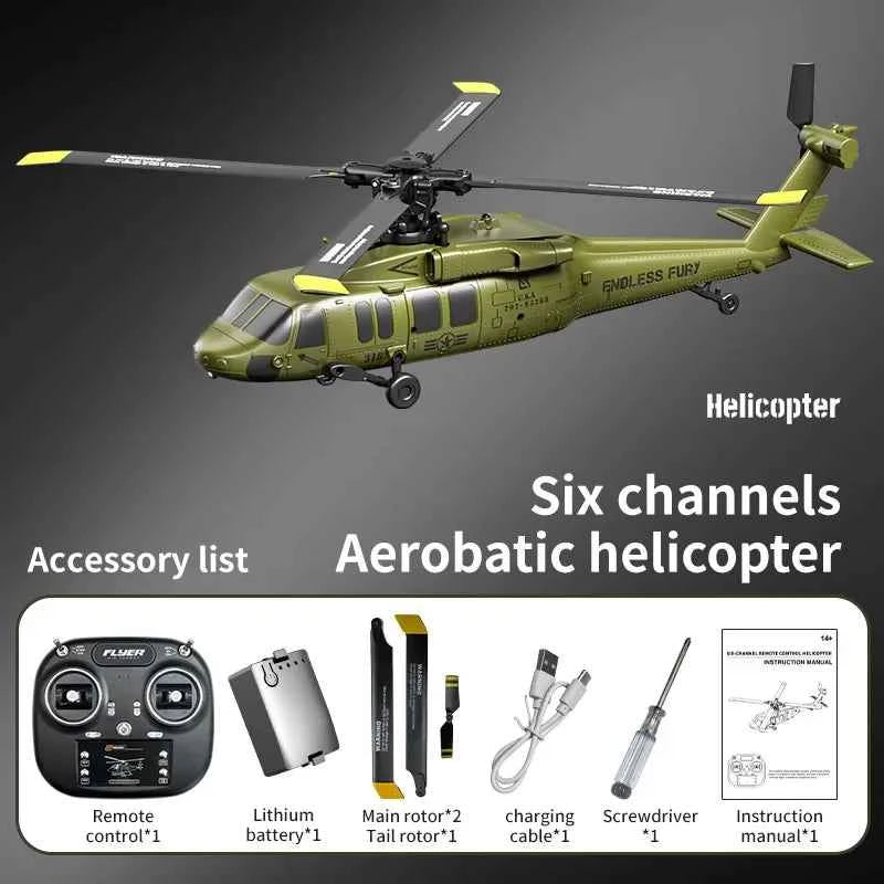 JJRC U9901 RC Helicopter 6CH Brushless Inverted Flight Stunt Remote-Control Helicopter with 6axis Gyro Airplane Model Toy Gift