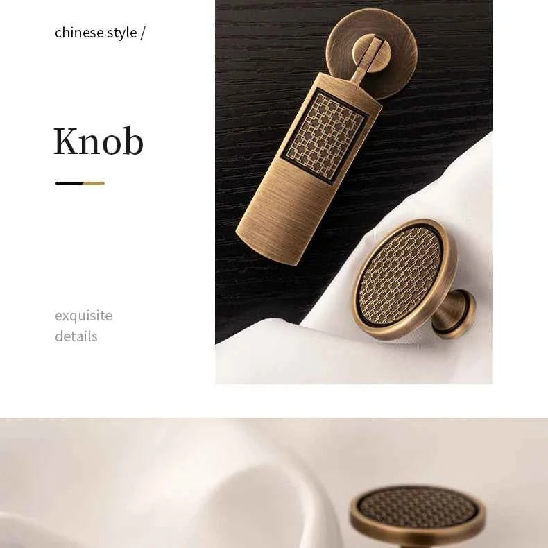 Santaya Antique Brass Handle Luxury Bronze Pull Kitchen Cabinet Handle Wardrobe Drawer Knob