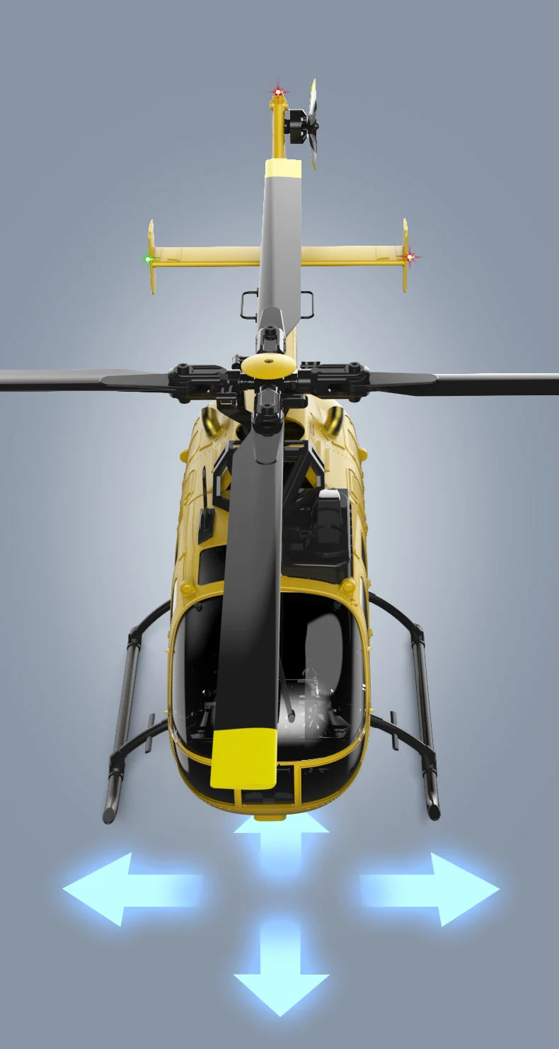 RC ERA C180 BO-105 2.4G 6CH Optical Flow Positioning TOF Altitude Hold Dual Brushless Motor 1:25 Scale Flybarless RC Helicopter