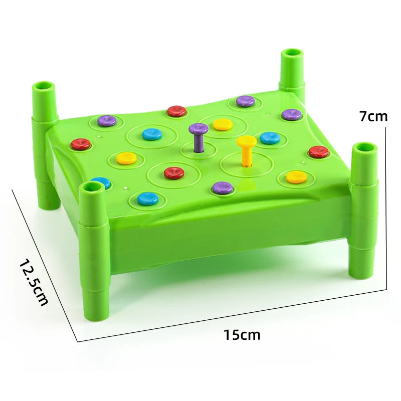 Kids Nail Hammering Game Toy - Parent-Child Interactive Percussion Toy for Fine Motor Skills, Concentration & Hand-Eye Coordina