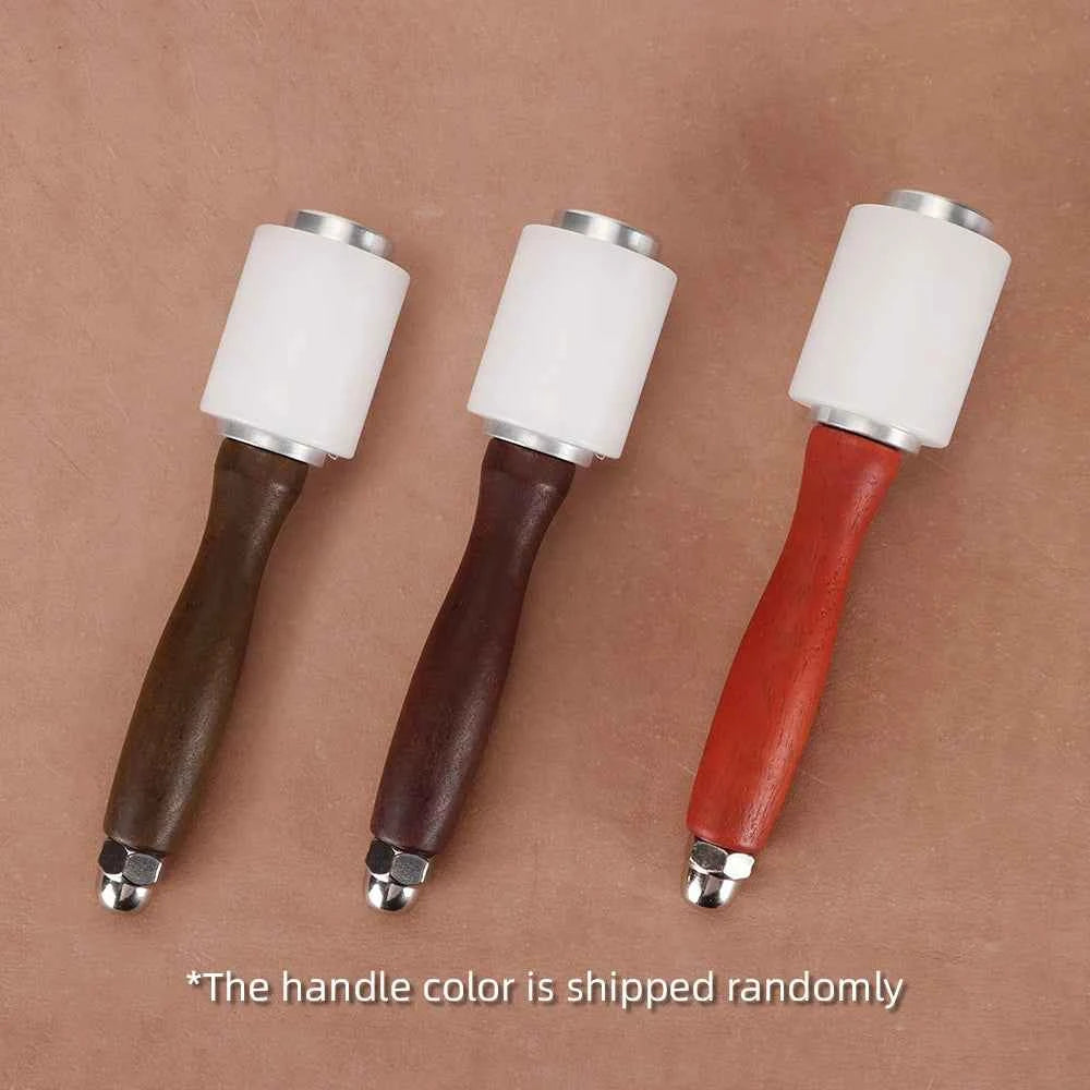 Leather DIY Carving Hammer Leathercraft Mallet Leather Work Sew Cowhide Rawhide Mallet Rubber Mallet for Flooring, Woodworking