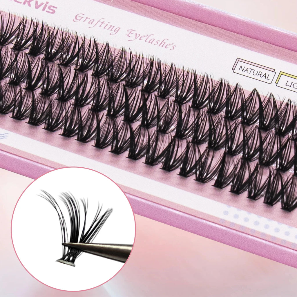 10 Boxes 40D 9-14mm C Curl Wholesale Individual Lashes Makeup False Eyelashes Extension Faux Mink Wispy Eyelash Tool Diy