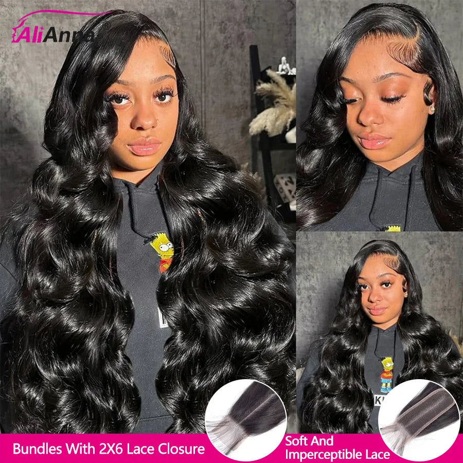 Body Wave 2x6 HD Lace Closure Human Hair 100% Transparent 4X4 Closure 5x5 HD Lace Preplucked With Baby Hair Fast Shipping