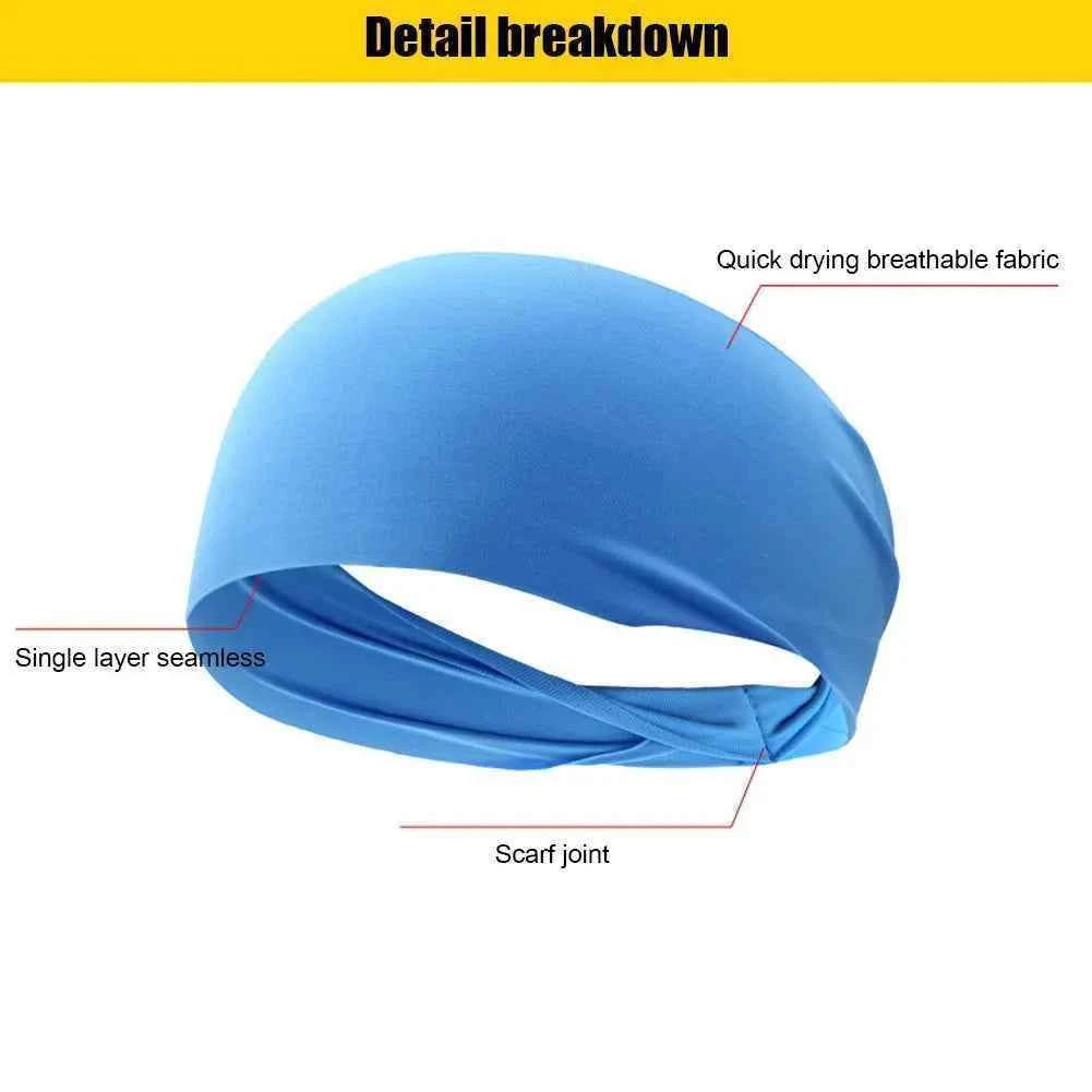 Elastic Sports Headbands Sweat Absorption Headdress Quick Dry Workout Headband Anti-slip Breathable Sweatbands for Yoga Running