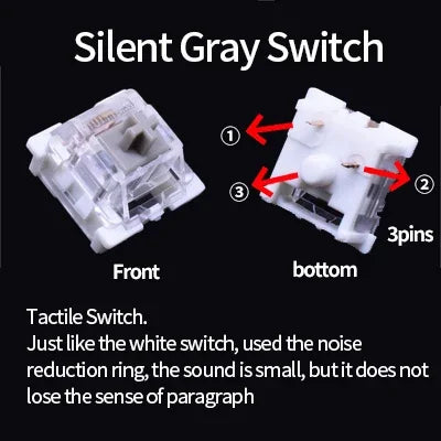 Outemu Switch for Mechanical Keyboard Black Blue Brown Red 3Pin Dustproof Linear Tactile Clicky Silent Compatible with MX Switch