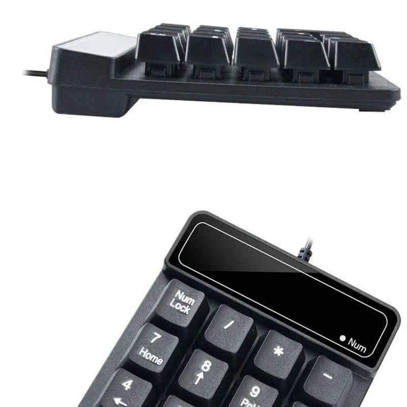 2.4GHz Wireless Wired Keyboard Bluetooth Mini USB Numeric Keypad 19 Keys Number Pad Numpad Receiver for Accounting Laptop PC