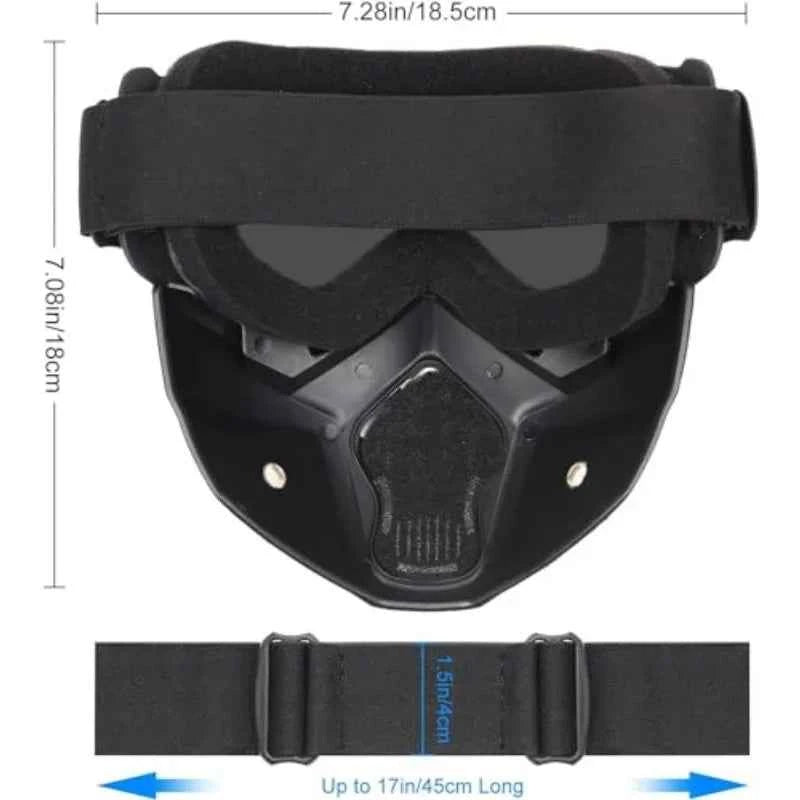 Tactical Full Face Helmet MICH ABS - Detachable Goggles & NVG Bracket for Airsoft CS Outdoor Wargame Protective Gear