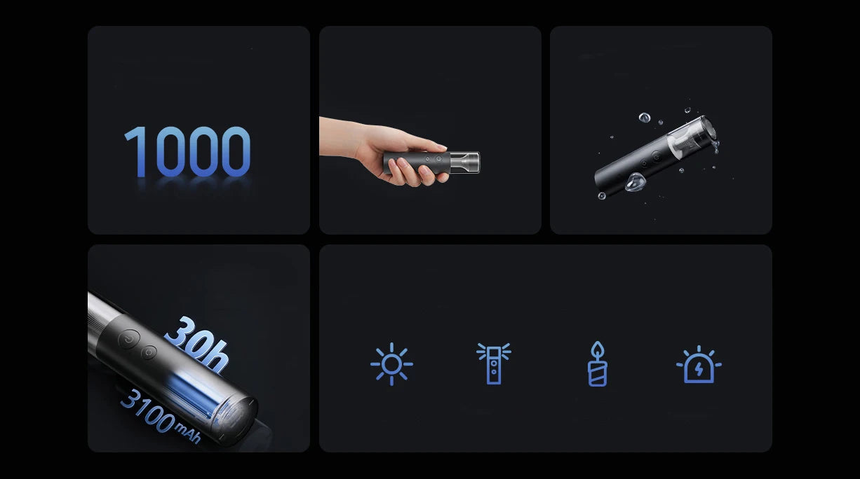 MIJIA Multifunctional Portable Flashlight，Lightweight And Portable，30h Ultra-long Battery Life，1000 Lumens Strong Light