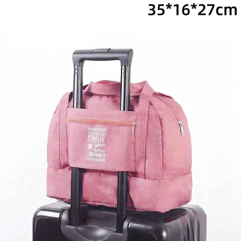 Fashion Folding Travel Bag Women Oxford Travel Weekend Overnight Bags Large Capacity Hand Luggage Tote Duffel Accessory Supplies