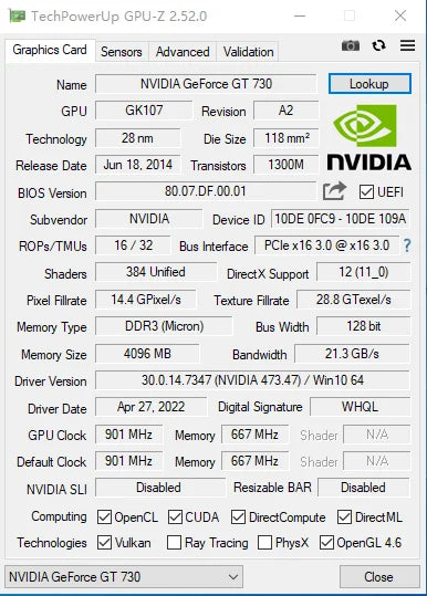 MLLSE GT730 4GB GT740 4GB Graphics Card GDDR3 128Bit DVI VGA PCI-E 3.0 Geforce GPU Gt 730 Gaming Video Card Placa De Video