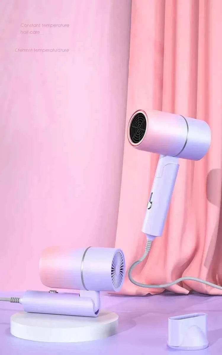 Portable Mini  Folding Hairdryer 220V-240V 750W with Carrying Bag Hot Air Anion Hair Care for Home Travel Hair Dryer Blow Drier