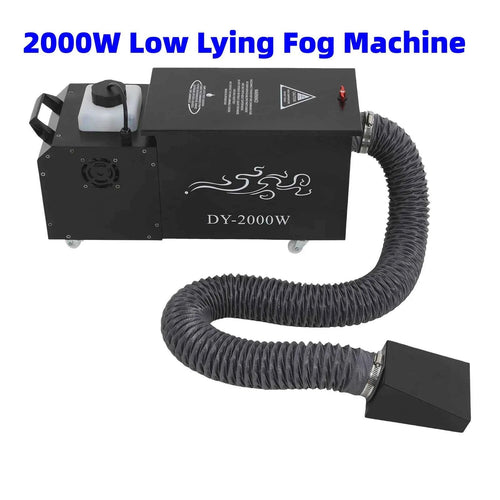 2000W Water Mist Machine Low Lying Fog Machine Ground Smoke Effect Equipment Performance for DJ Disco Wedding Party KTV Stage