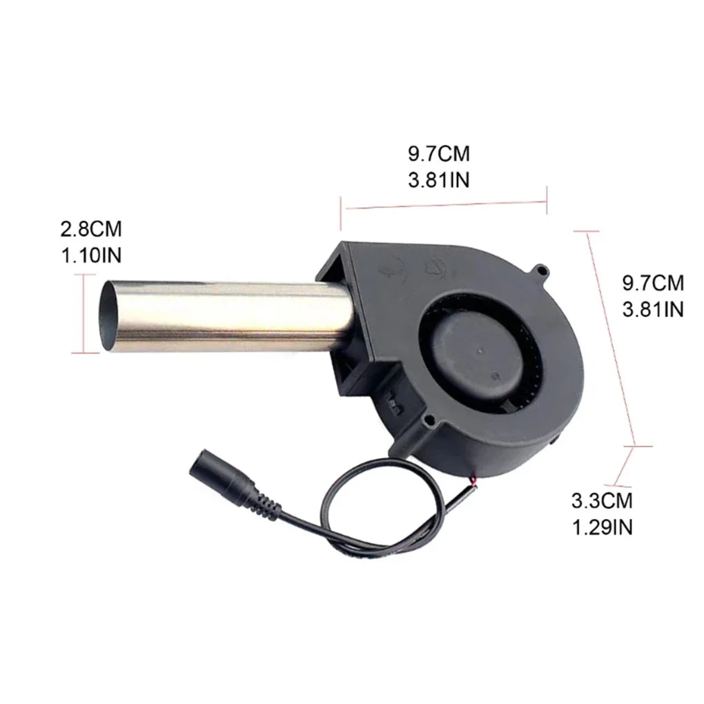 220V BBQ Fan Handheld Cooking Tool Adjustable Speed Air Blower for Barbecue Grill Camping US EU Plug Portable