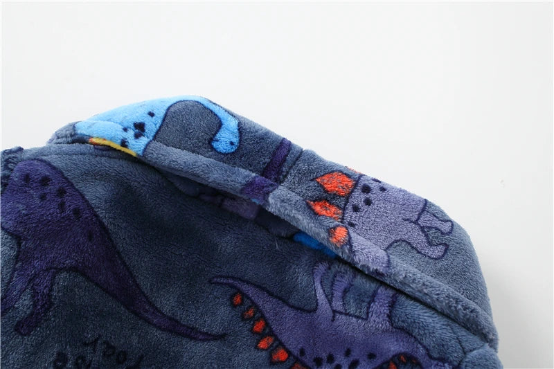 Children Flannel Pajamas Robe Autumn and Winter Kids Sleepwear Children Nightgown Soft Pajamas for Girl Boys Bathrobe 4-16 Years
