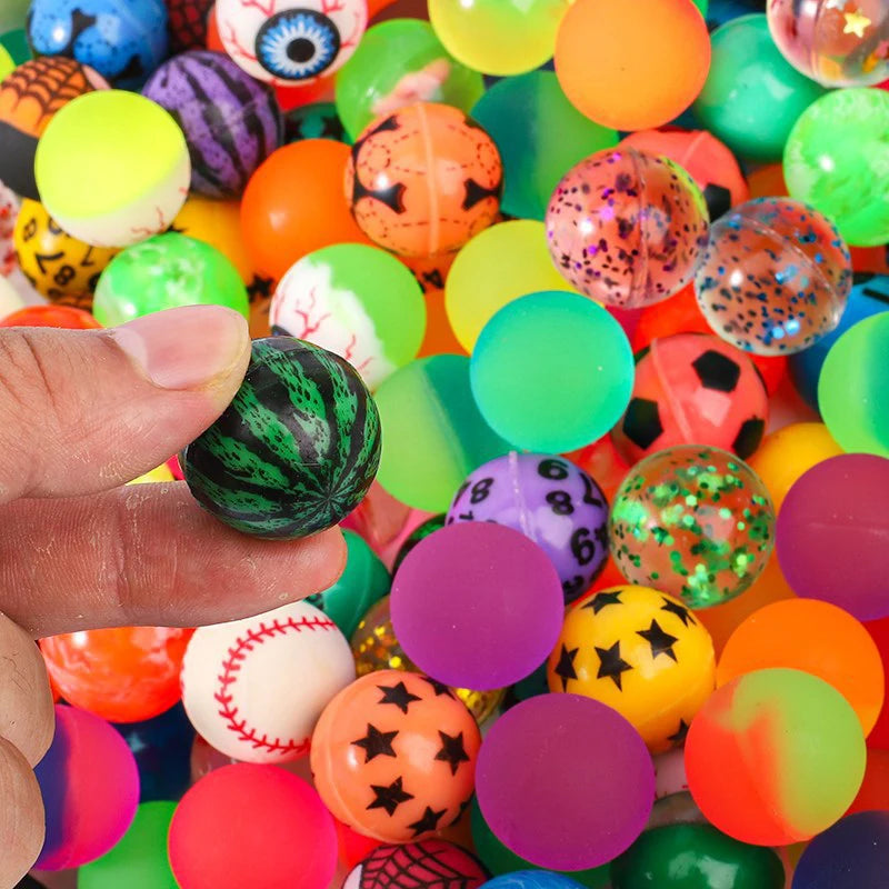 Rubber Bouncy Balls Bulk 27MM Party Favors For Boys Girls Prizes Birthday Gifts Kids Vending Machine Toys Balle Rebondissante