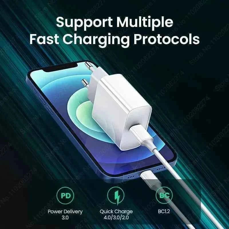 For Apple 30W Charger USB Type C Fast Charger For iPhone 13 15 17 14 12 11 16 Pro Max Plus PD Charger Charging Cable Accessories