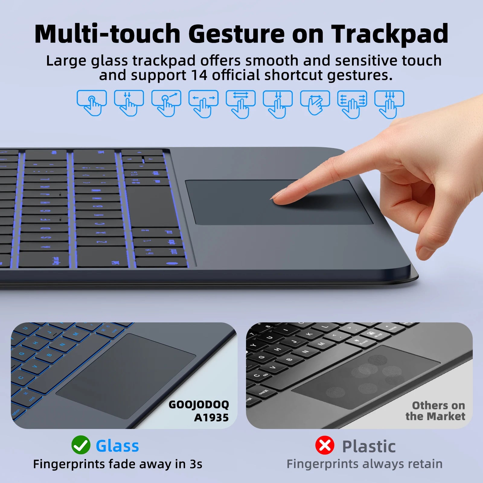 Lightweight Magic Keyboard for iPad Air 2025 Case for iPad Air 6 11 2024 Pro 13 Pro 11 2024 for iPad Pro 12.9 Air 4 5 10.9