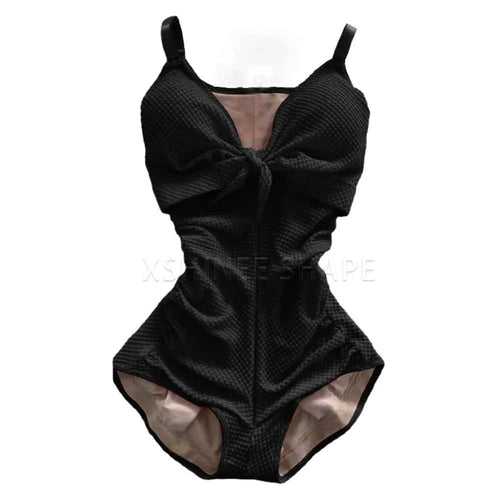 Body Hourglass Shaper Swimsuit Triangle Tummy Control Compression Shapewear Swimwear with Hook-eyes Butt Lifter Underwear