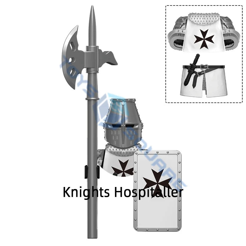The Medieval Teutonic Knights Hospitaller Model Blocks MOC Bricks Set Toys For Children DT8901