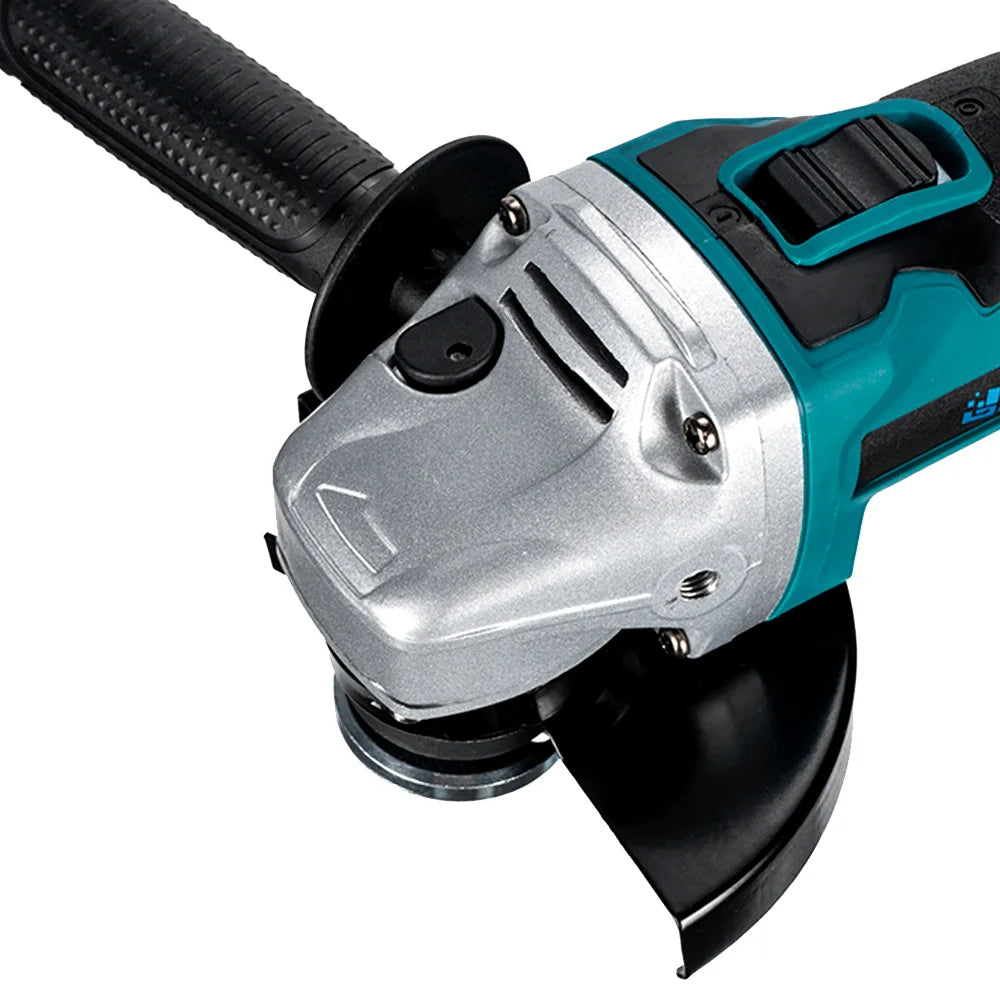 YOFIDRA 4 Gears Brushless Angle Grinder 125mm Cordless Cutting Polishing Cutting Machine Power Tool For Makita Battery Pin