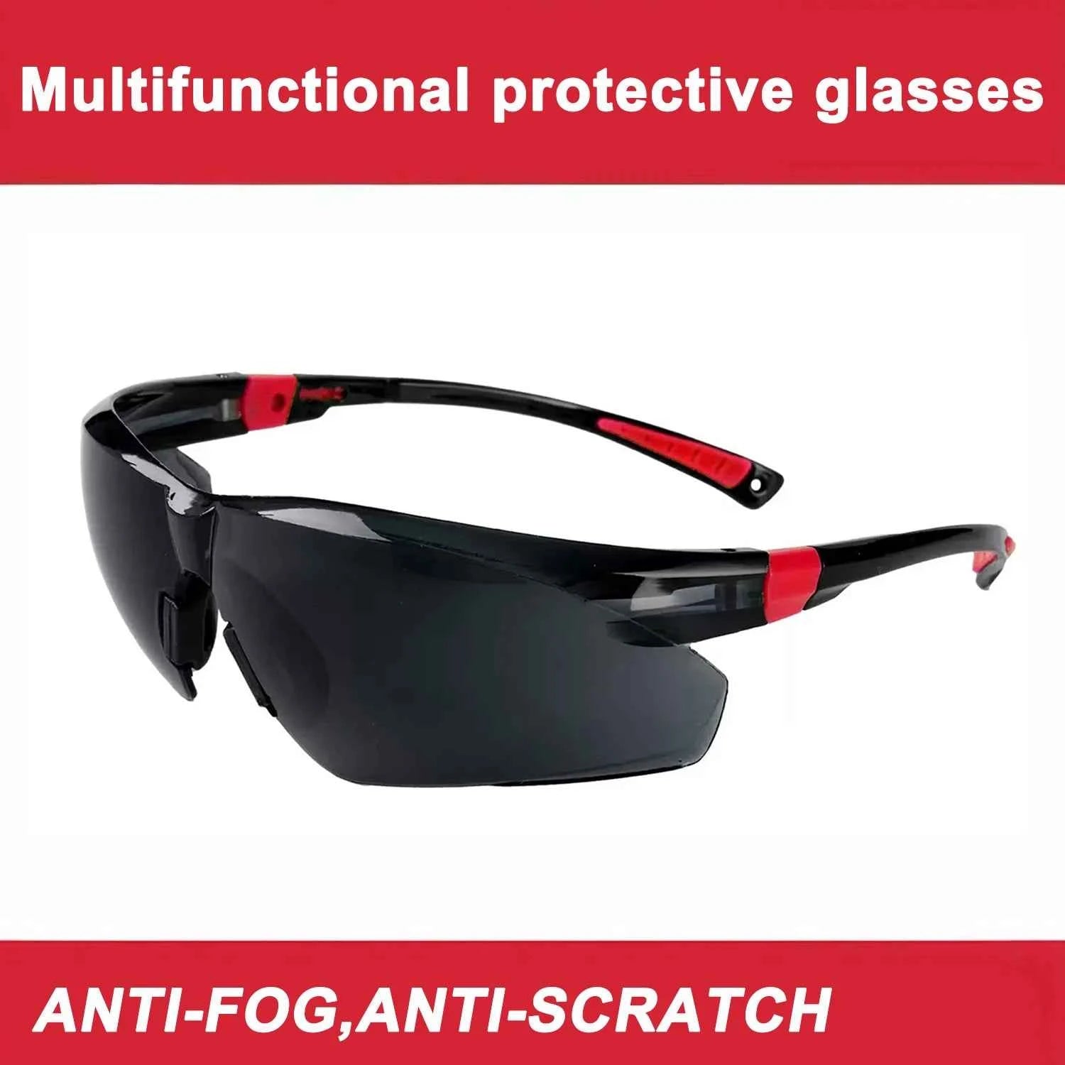 48-73-2000 transparent protective glasses, impact-resistant double-coated lenses, wear-resistant hard coated goggles