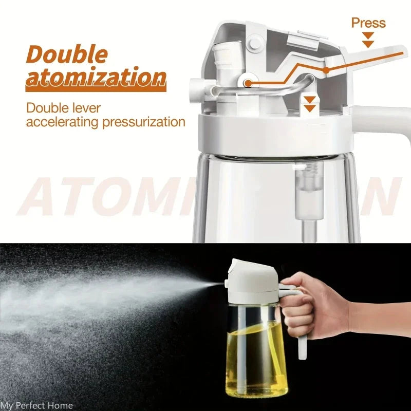 2in1 500ml Plastic Kitchen Oil Sprayer Spray Oil Olive Spray Bottle for Oil Dispenser BBQ Baking Roasting Picnic Kitchen Tool