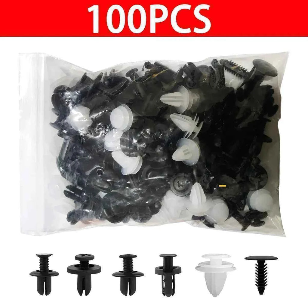 100PCS Automotive Fastener Clip Car Plastic Rivets Fasteners Push Retainer Kit Bumper Door Decorative Panel Retainer Clips