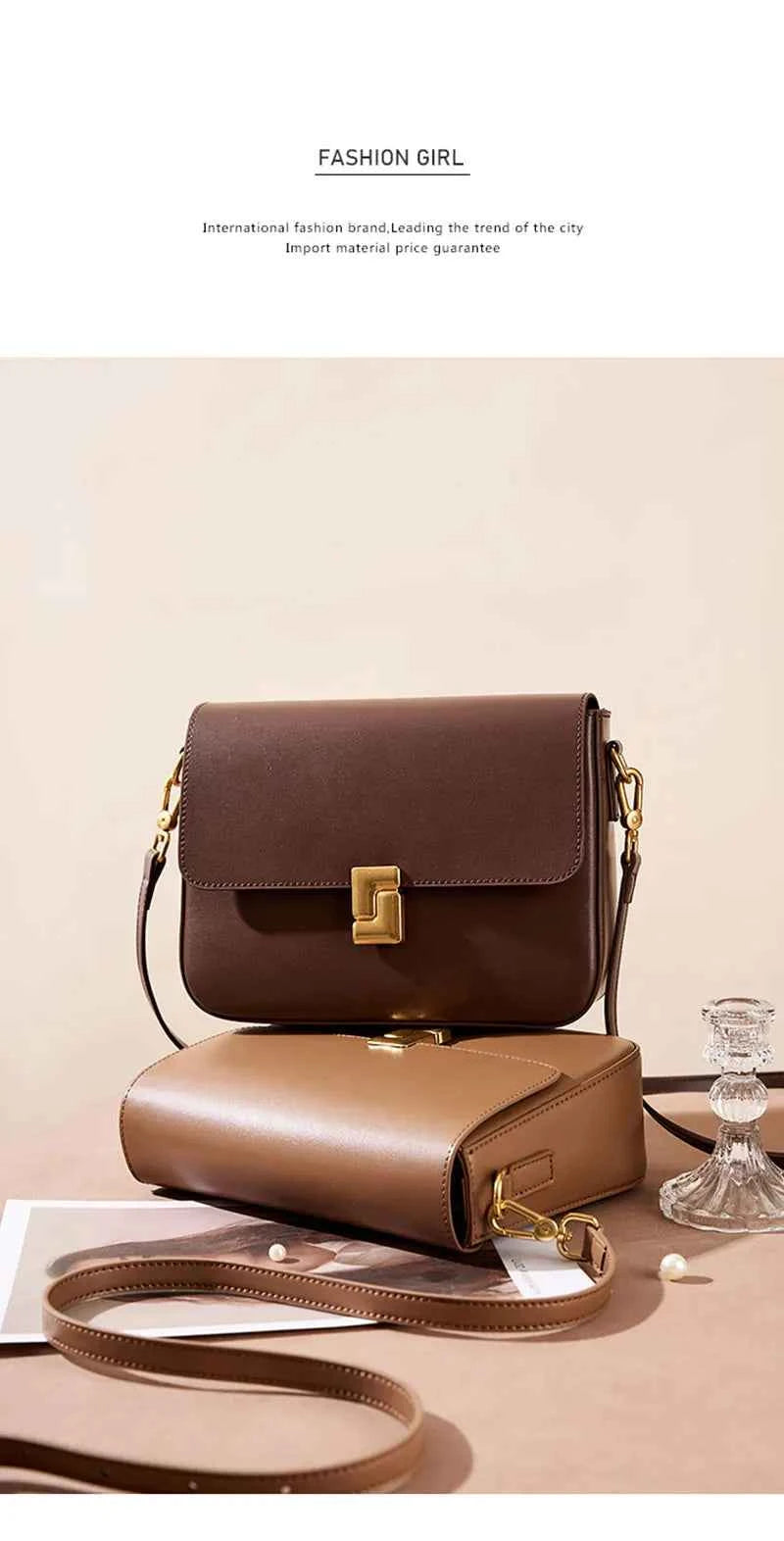 100% Genuine Leather Women's Shoulder Bag High Quality Luxury Designer Crossbody Bags Fashion Cowhide Female Handbags