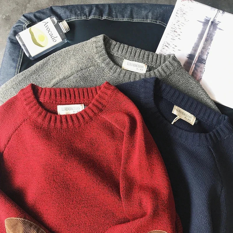 Sweaters Male 2026 Winter New Style Thick Warm Sweater Men Youth O-neck Sweaters Autumn Men's Wool Pullovers Size Plush M-5XL