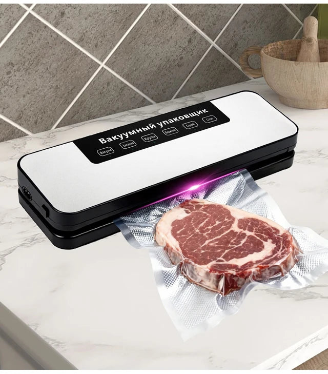 Electric Vacuum packaging machine Food Storage Seal Touch Button Dry/Wet Built-in Cutter Kitchen Food Sealing Vacuum Sealer