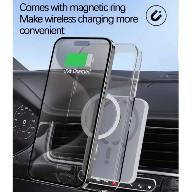 Magnetic Car Wireless Charger Air Vent GPS Phone Holder Stand For Magsafe iPhone 17 16 15 14 13 12 Pro Max Cell Fast Charging