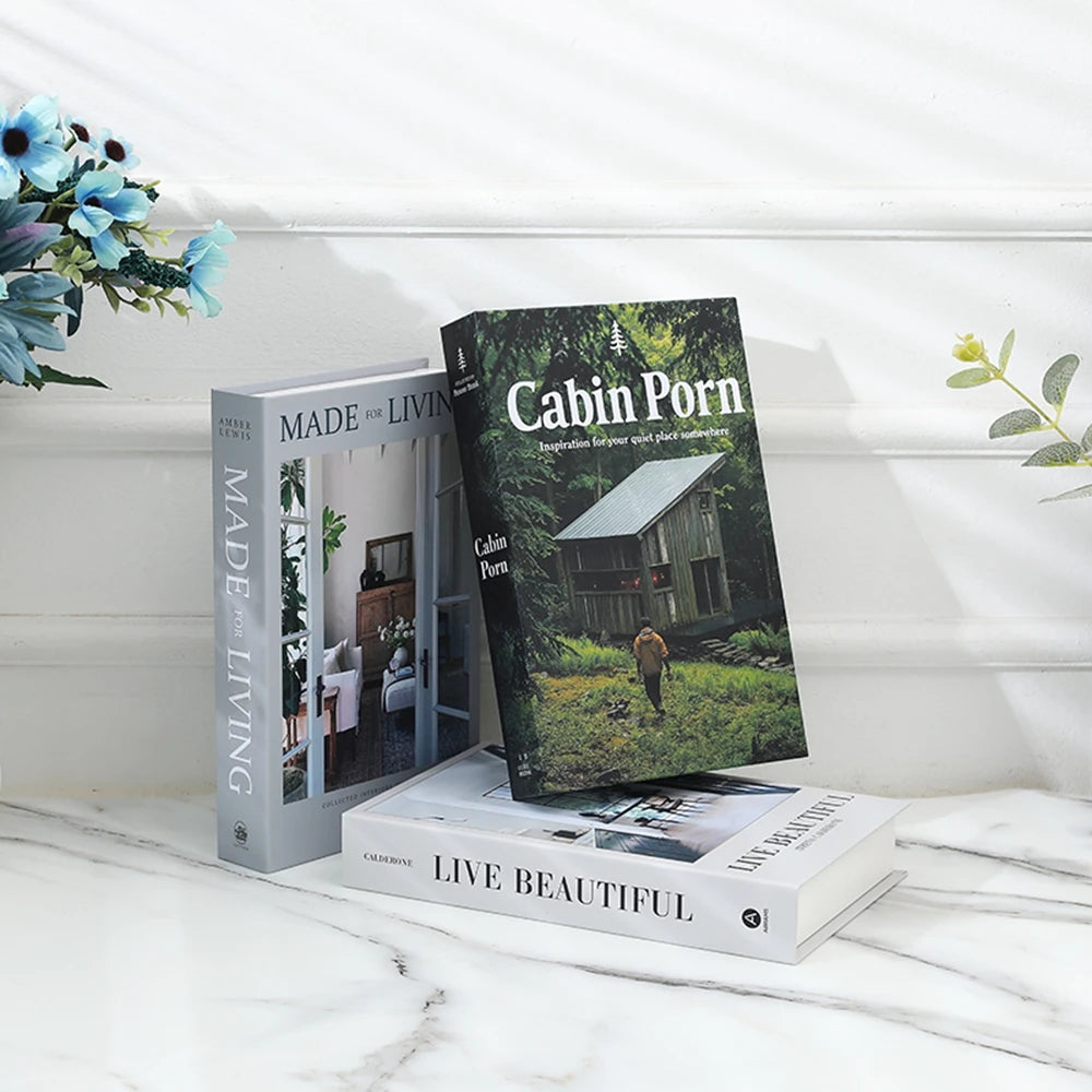 Home Decor Fake Books Coffee Table Books Ornaments Living Room Decoration Luxury Fake Books Storage Box Aesthetic Decoration