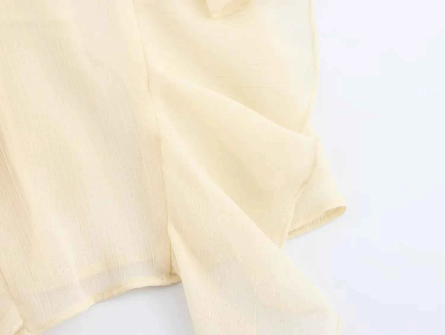 Women Casual Ruffled Shirt Women Loose Lace Up Hollow Out V Neck Tops Spring Blouses Women Clothes 4786063