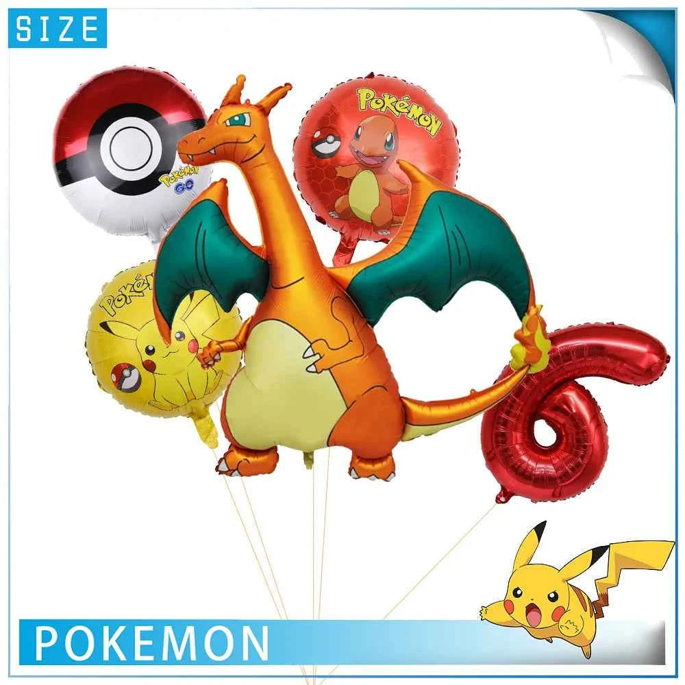 Pokemons Party Birthday Decoration Happy Pikachu Theme Tableware Cups Plates Balloons Banner Supplies Kids Favors Baby Shower